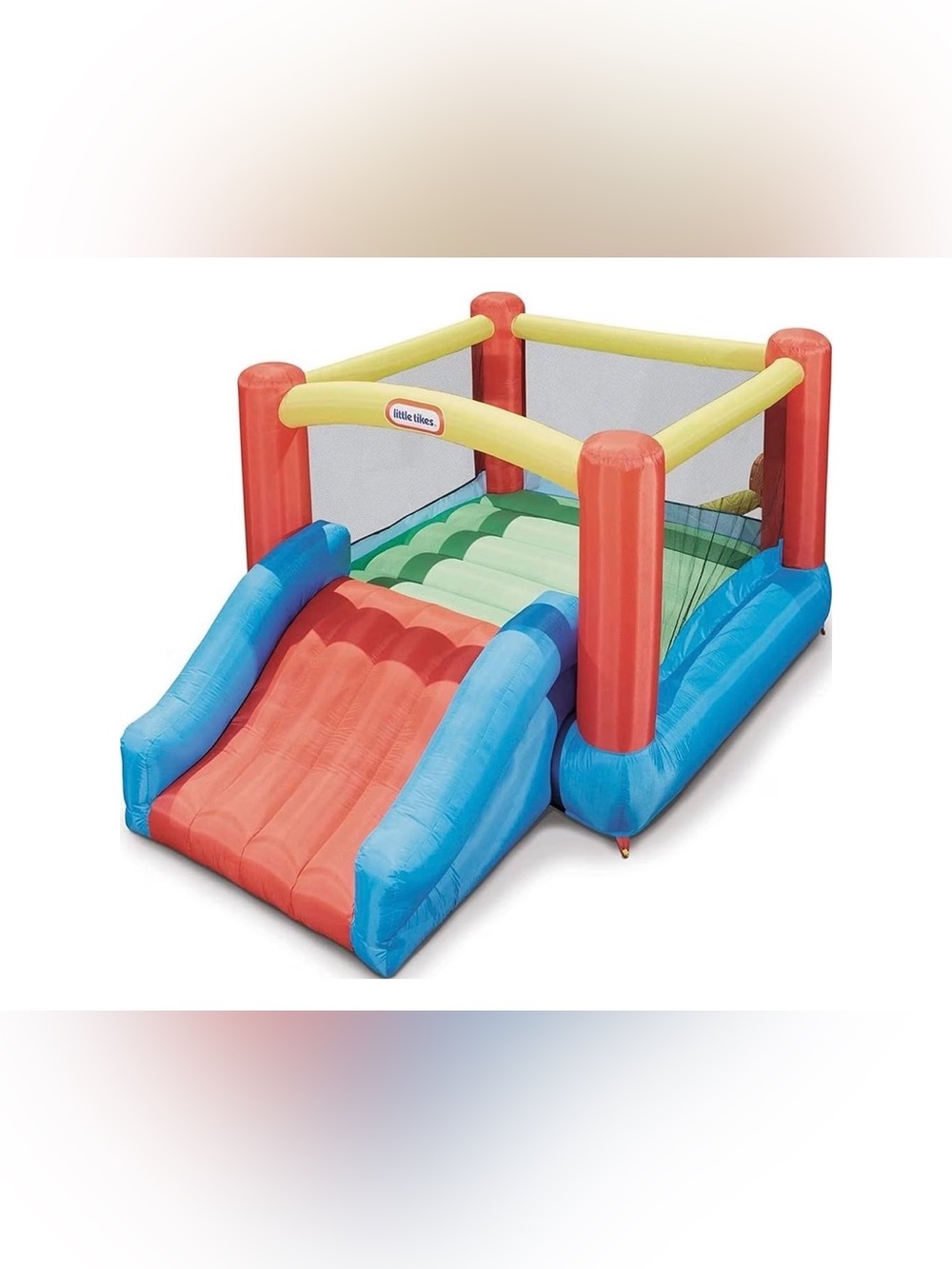 Little Tikes Jr. Jump n Slide Bouncer Inflatable Bounce House w/ Slide Kids Toy